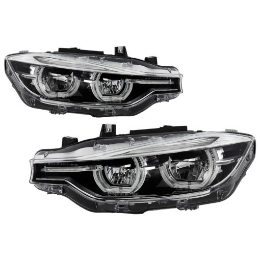 Picture of Spyder BMW F30 3 Series 4Dr LED Projector Headlights Chrome PRO - JH - BF3012H - 4D - LED - C