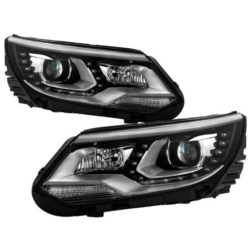 Picture of Spyder VW Tiguan 12 - 17 LEDDRL Projector Headlights Chrome PRO - JH - VWT12 - LED - C