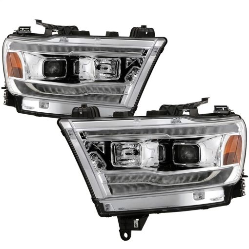 Picture of Spyder Dodge Ram 19 - 20 Halogen Model Projector Headlights Chrome PRO - YD - DR19HALSI - SEQ - C