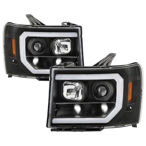 Picture of Spyder GMC Sierra 150025003500 07 - 13 Denali 08 - 13 LED Headlights Blk PRO - YD - GS07V2PL - BK