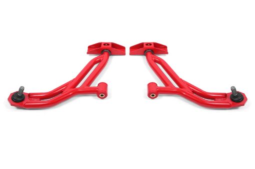Picture of BMR 10 - 14 Ford Mustang Shelby GT500 Non - Adj. Lower A - Arms (PolyDelrin) - Red