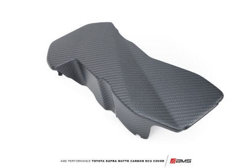 Picture of AMS Performance 2020 Toyota GR Supra Carbon Fiber ECU Cover - Matte Carbon