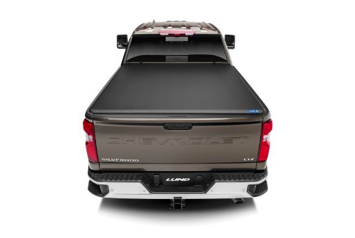 Picture of Lund 2020 Chevy Silverado 2500 HD (6.9ft. Bed) Hard Fold Tonneau Cover - Black