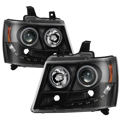Picture of Spyder Chevy Suburban 1500 07 - 14 Projector Headlights LED Halo LED All Black PRO - YD - CSUB07 - HL - BKV2
