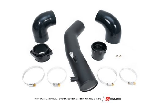Picture of AMS Performance 2020 Toyota Supra A90 Aluminum 3in Charge Pipe Kit