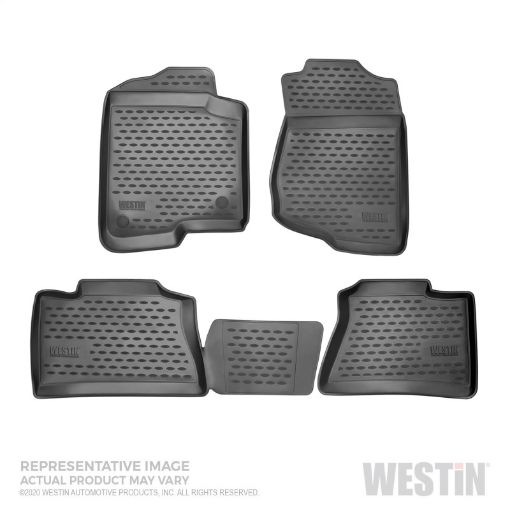 Picture of Westin 16 - 20 Jeep Cherokee Profile Floor Liners Front and 2nd Row - Black