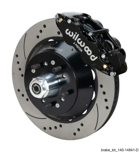 Picture of Wilwood Narrow Superlite 6R Black Front Big Brake Kit Ford 14in DrilledSlotted Rotor
