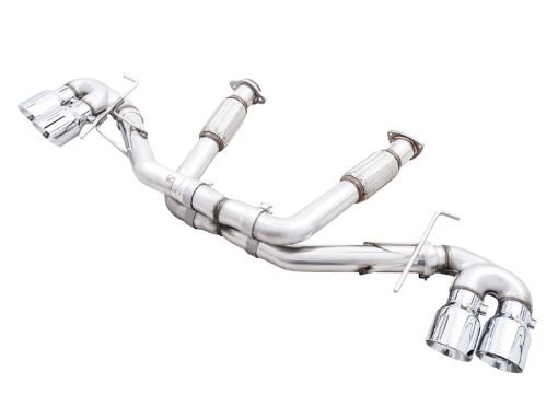 Picture of AWE Tuning 2020 Chevrolet Corvette (C8) Track Edition Exhaust - Quad Chrome Silver Tips