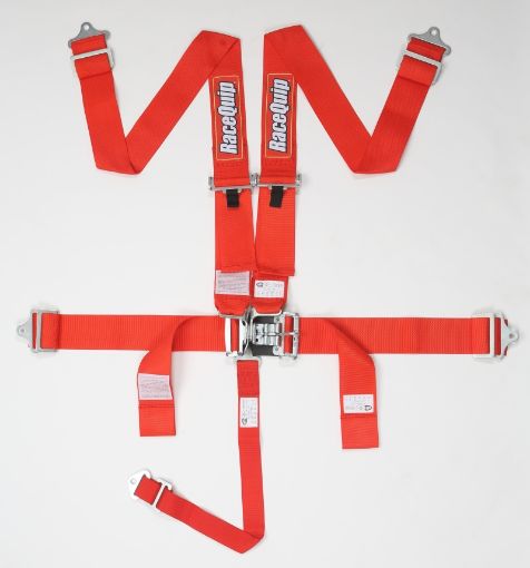 Picture of RaceQuip Red L L 5pt Seat Belt