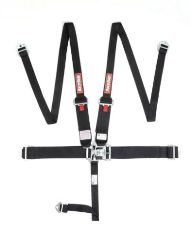 Picture of RaceQuip Black L L 5pt HNR Seat Belt