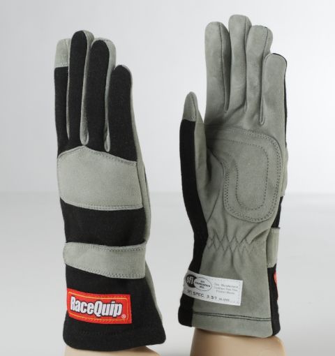 Picture of RaceQuip Black 1 - Layer SFI - 1 Glove - Small