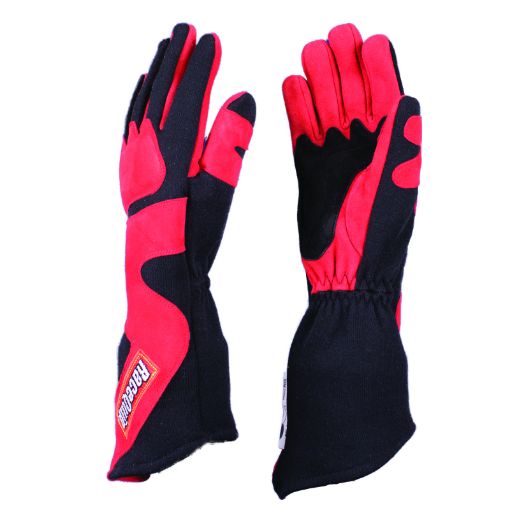 Picture of RaceQuip SFI - 5 RedBlack Medium Long Angle Cut Glove
