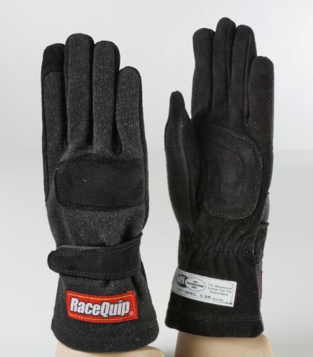 Picture of RaceQuip Black 2 - Layer SFI - 5 Glove Kid - Xsm K7