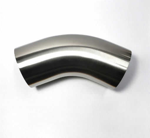 Picture of Stainless Bros 3.5in Diameter 1.5D 5.25in CLR 45 Degree Bend 16GA Wall - Leg