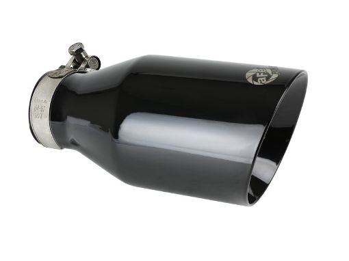 Picture of aFe MACH Force - Xp 409 SS Clamp - On Exhaust Tip 2.5in. Inlet 4.5in. Outlet 9in. L - Black