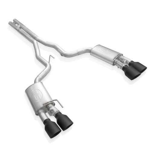 Picture of Stainless Works 2020 Ford GT500 Legend Catback H - Pipe Exhaust Factory Connect - Black Tips