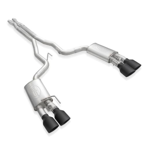 Picture of Stainless Works 2020 Ford GT500 Redline Catback X - Pipe Exhaust Factory Connect - Black Tips