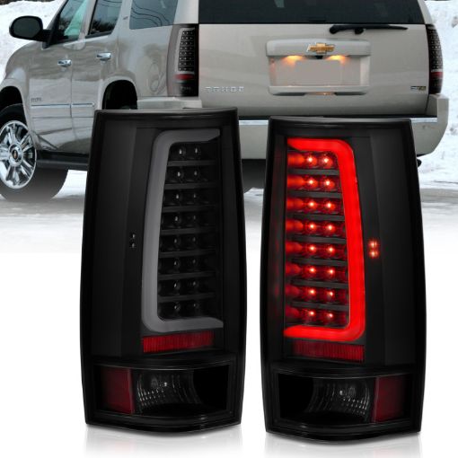Picture of ANZO 2007 - 2014 Chevy Tahoe LED Taillight Plank Style Black wSmoke Lens