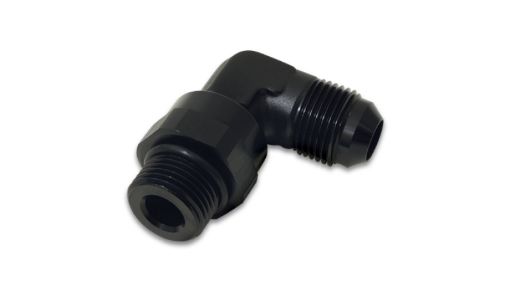 Picture of Vibrant - 8AN Male Flare to Male - 8AN ORB Swivel 90 Degree Adapter Fitting - Anodized Black