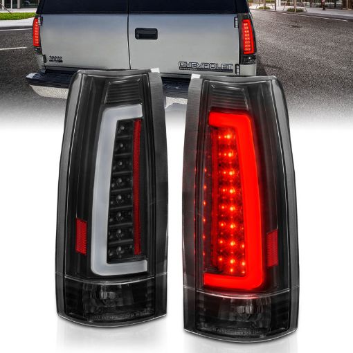 Picture of ANZO 1999 - 2000 Cadillac Escalade LED Taillights Black Housing Clear Lens Pair