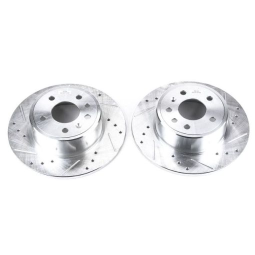 Picture of Power Stop 99 - 03 Saab 9 - 3 Rear Evolution Drilled Slotted Rotors - Pair