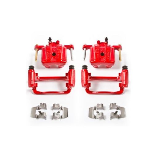 Picture of Power Stop 06 - 12 Mitsubishi Eclipse Rear Red Calipers wBrackets - Pair