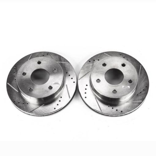 Picture of Power Stop 00 - 01 Dodge Ram 1500 Front Evolution Drilled Slotted Rotors - Pair