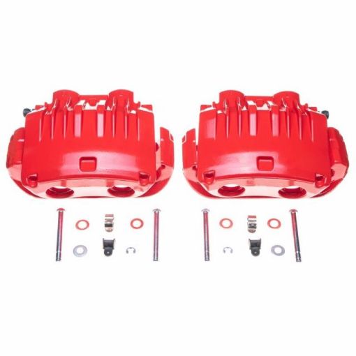 Picture of Power Stop 94 - 98 Ford Mustang Front Red Calipers wBrackets - Pair