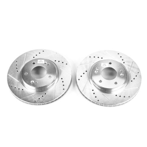 Picture of Power Stop 01 - 06 Hyundai Santa Fe Front Evolution Drilled Slotted Rotors - Pair