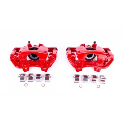 Picture of Power Stop 2018 Jeep Wrangler Rear Red Calipers wBrackets - Pair