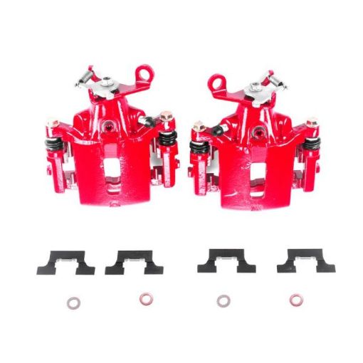 Picture of Power Stop 03 - 05 Jaguar S - Type Rear Red Calipers wBrackets - Pair