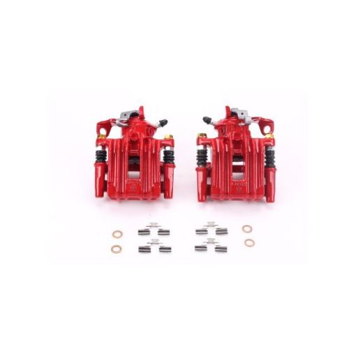 Picture of Power Stop 98 - 99 Audi A3 Rear Red Calipers wBrackets - Pair