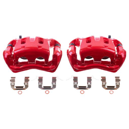 Picture of Power Stop 08 - 11 Nissan Pathfinder Front Red Calipers wBrackets - Pair