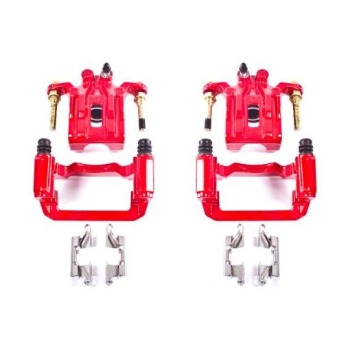 Picture of Power Stop 05 - 12 Nissan Pathfinder Rear Red Calipers wBrackets - Pair