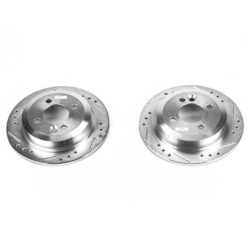 Picture of Power Stop 02 - 06 Mini Cooper Rear Evolution Drilled Slotted Rotors - Pair