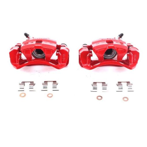 Picture of Power Stop 95 - 98 Subaru Impreza Rear Red Calipers wBrackets - Pair