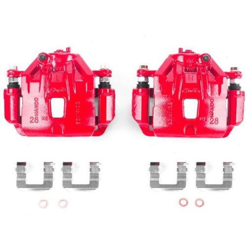 Picture of Power Stop 10 - 11 Hyundai Azera Front Red Calipers wBrackets - Pair