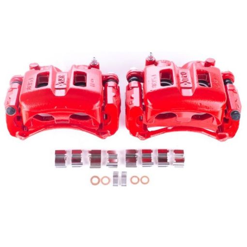 Picture of Power Stop 01 - 06 Mitsubishi Montero Front Red Calipers wBrackets - Pair