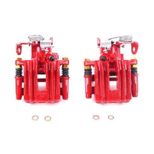 Picture of Power Stop 98 - 04 Audi A6 Quattro Rear Red Calipers wBrackets - Pair