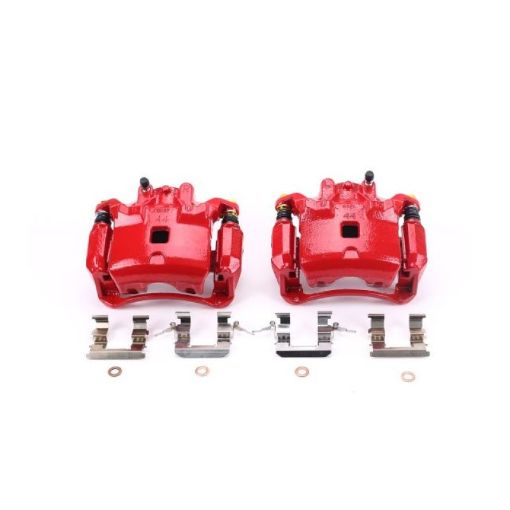 Picture of Power Stop 07 - 18 Nissan Sentra Front Red Calipers wBrackets - Pair