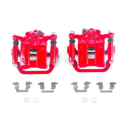 Picture of Power Stop 08 - 13 Nissan Rogue Rear Red Calipers wBrackets - Pair