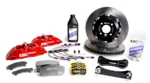 Picture of EBC Racing 05 - 10 Ford Mustang GT Red Apollo - 4 Calipers 355mm Rotors Front Big Brake Kit