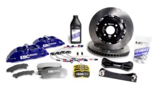 Picture of EBC Racing 10 - 14 Ford Mustang GT 5.0L Blue Apollo - 4 Calipers 355mm Rotors Front Big Brake Kit