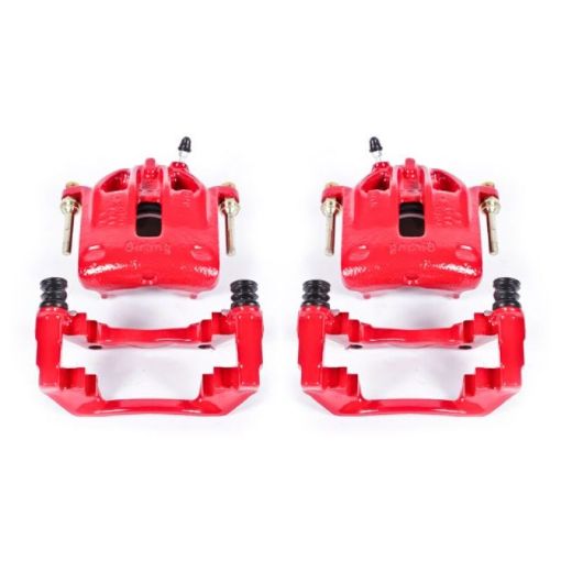 Picture of Power Stop 1991 BMW 318i Front Red Calipers wBrackets - Pair