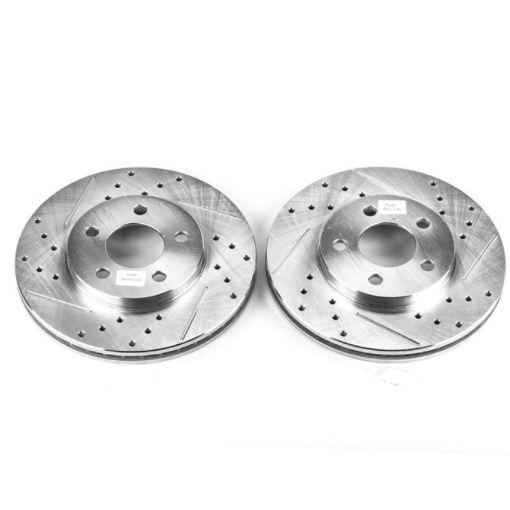 Picture of Power Stop 00 - 01 Chrysler Neon Front Evolution Drilled Slotted Rotors - Pair