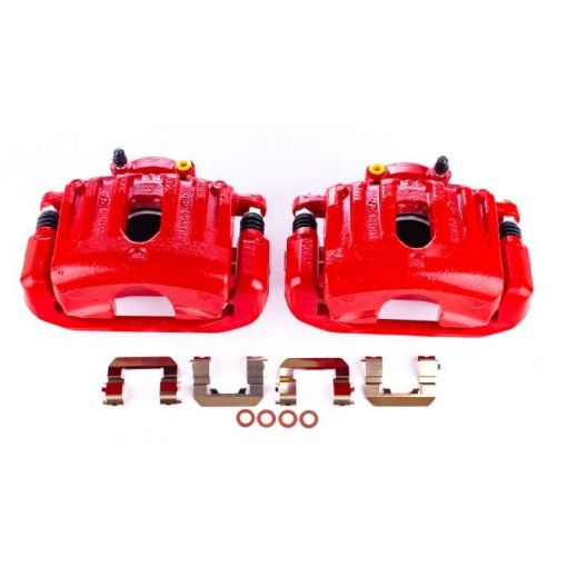 Picture of Power Stop 09 - 11 Hyundai Genesis Front Red Calipers wBrackets - Pair
