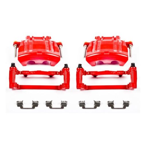 Picture of Power Stop 2012 Chrysler 300 Front Red Calipers wBrackets - Pair