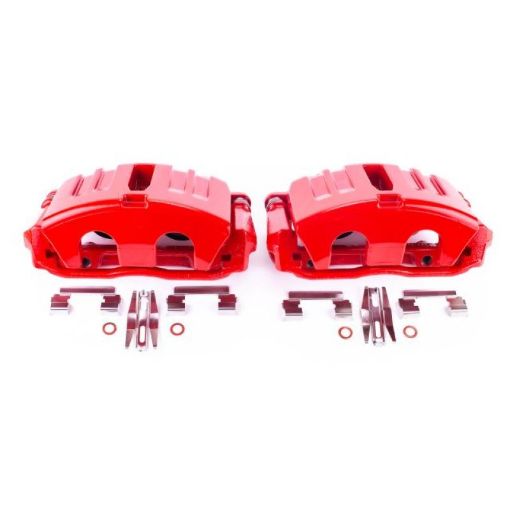 Picture of Power Stop 05 - 13 Chevrolet Corvette Front Red Calipers wBrackets - Pair