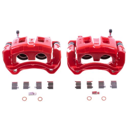 Picture of Power Stop 2002 Honda Passport Front Red Calipers wBrackets - Pair