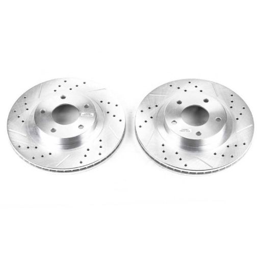 Picture of Power Stop 02 - 04 Infiniti I35 Front Evolution Drilled Slotted Rotors - Pair